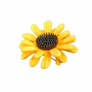 03 Yellow daisy brooch