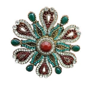 05 Ruby Round brooch
