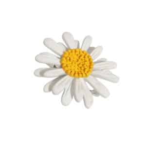04 White daisy brooch